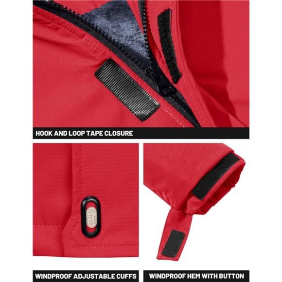 Winter Jacket Men's Water-Resistant Fleece Jacket Snow Ski Jacket - Picture 5 of 7